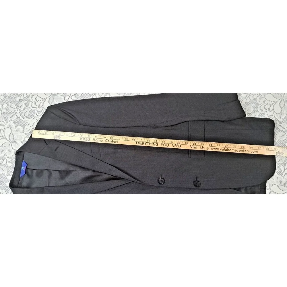 Egara Men's Black Jacket Slim Fit Blazer Coat 38 Long‎ Pre-owned Made In Italy